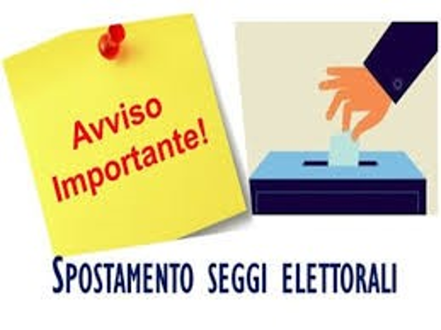 Spostamento dei seggi elettorali presso la palestra di Cavacurta